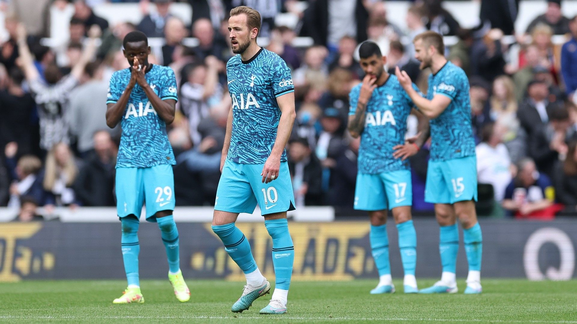 Tottenham players in Newcastle