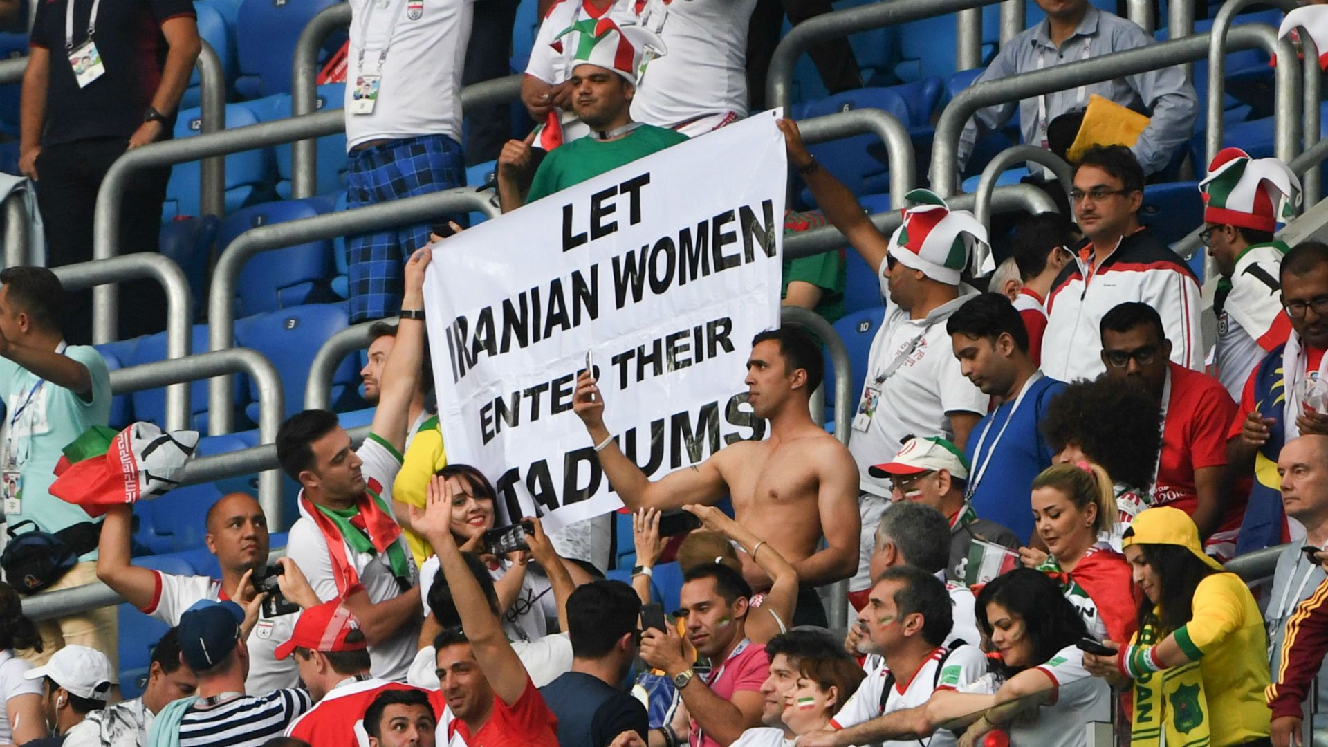 Iran's fans Iran Marruecos World Cup