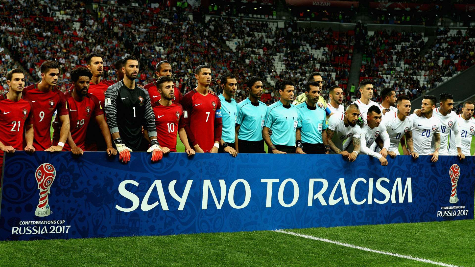 Portugal Chile Confederations Cup 2017 No to Racism