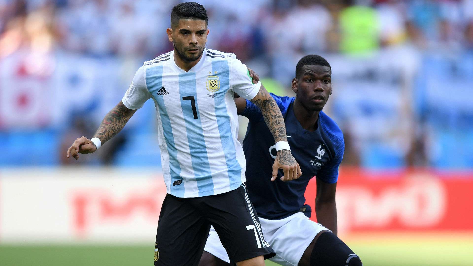Ever Banega Paul Pogba France Argentina World Cup 30062018
