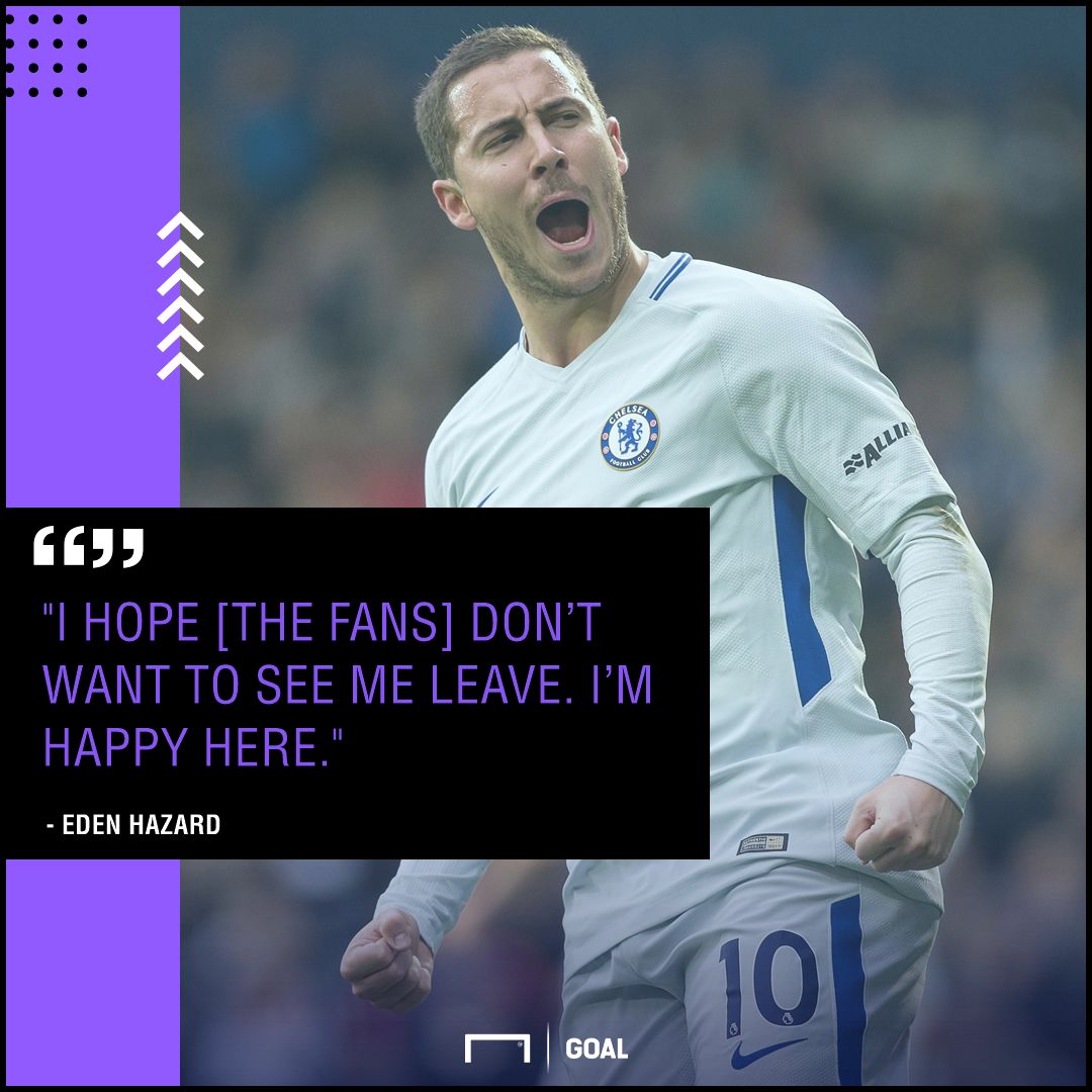 Eden Hazard happy at Chelsea