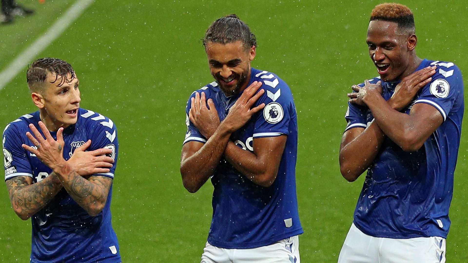 Lucas Digne Dominic Calvert-Lewin Yerry Mina Everton 2020-21