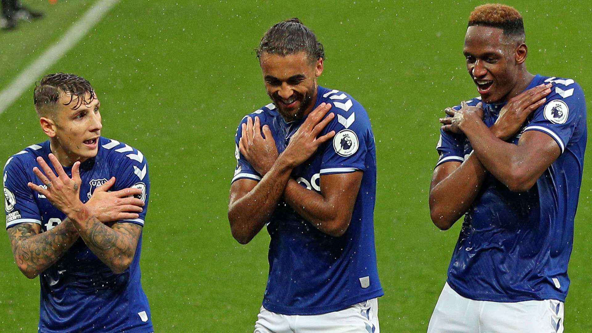 Lucas Digne Dominic Calvert-Lewin Yerry Mina Everton 2020-21
