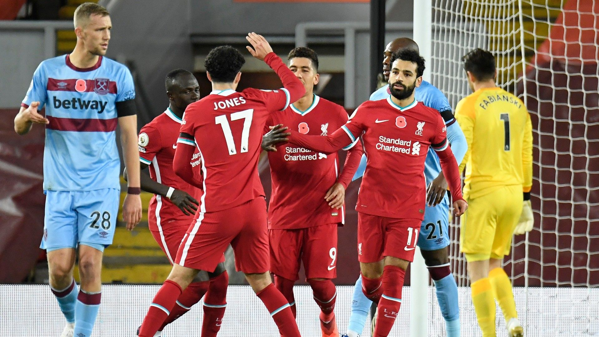 Salah Liverpool West Ham 2020