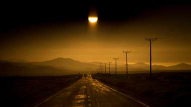 Estradas do Chile à noite
