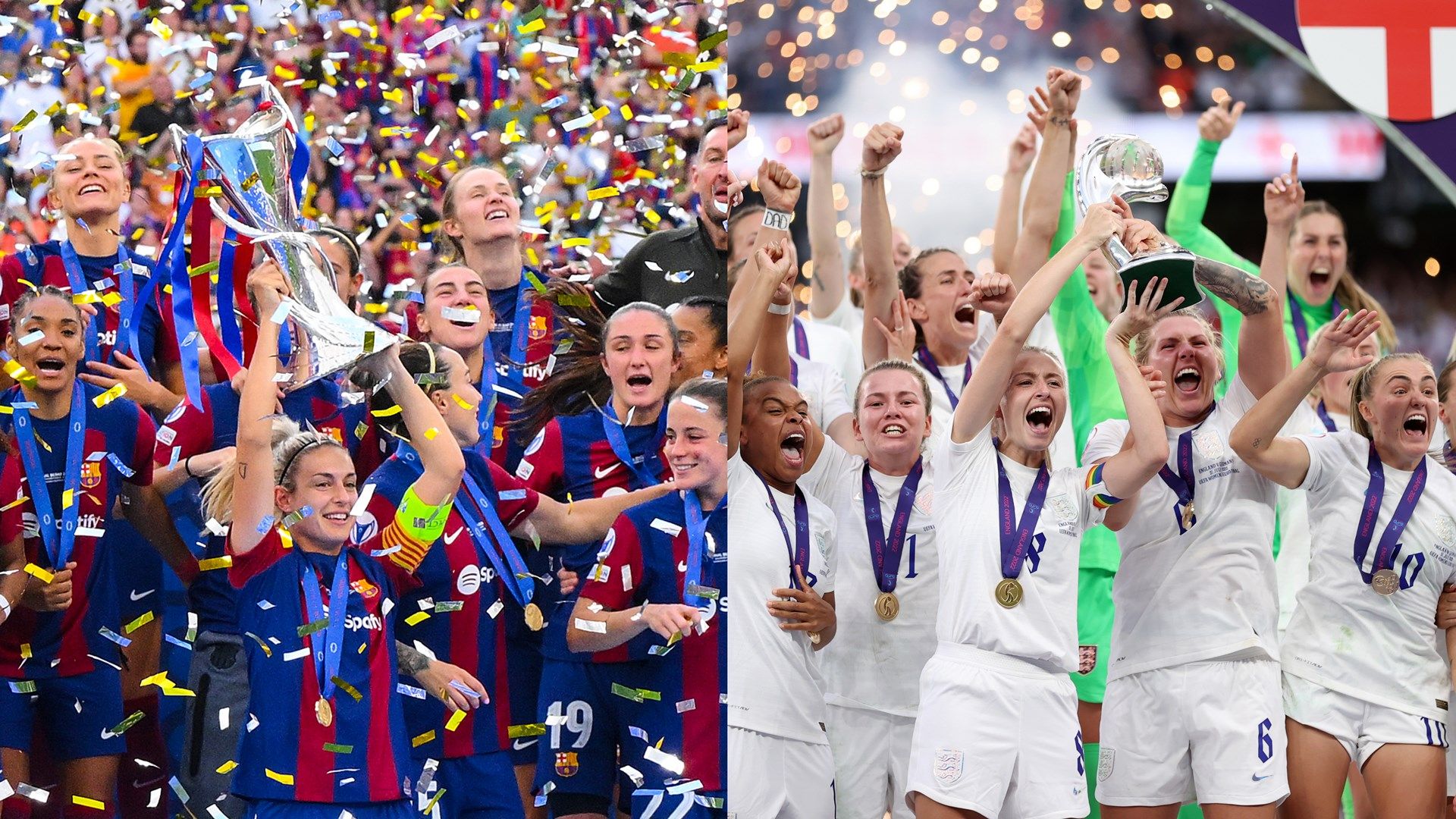 Barcelona UWCL England Euros split