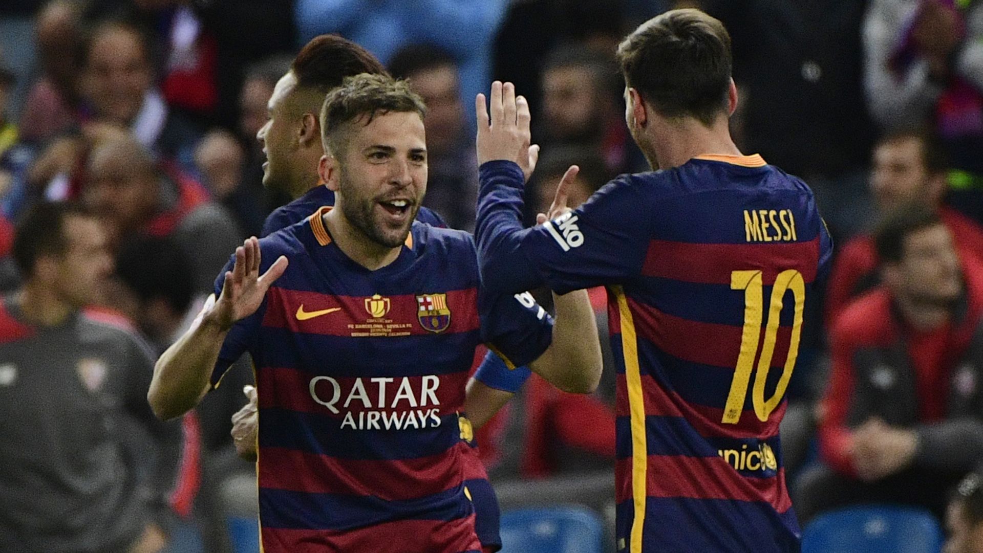 Messi Jordi Alba Barcelona Sevilla 22052016