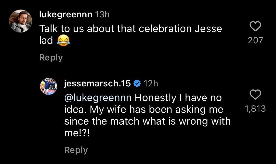 Marsch Instagram Comment