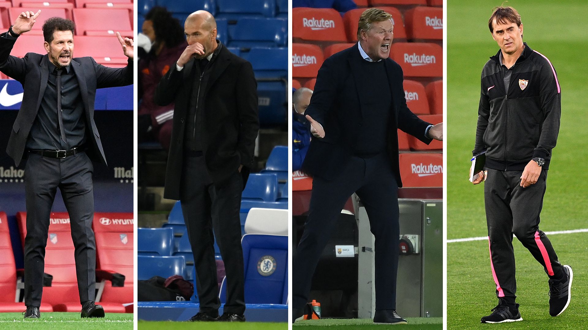 Koeman, Zidane, Lopetegui, Simeone