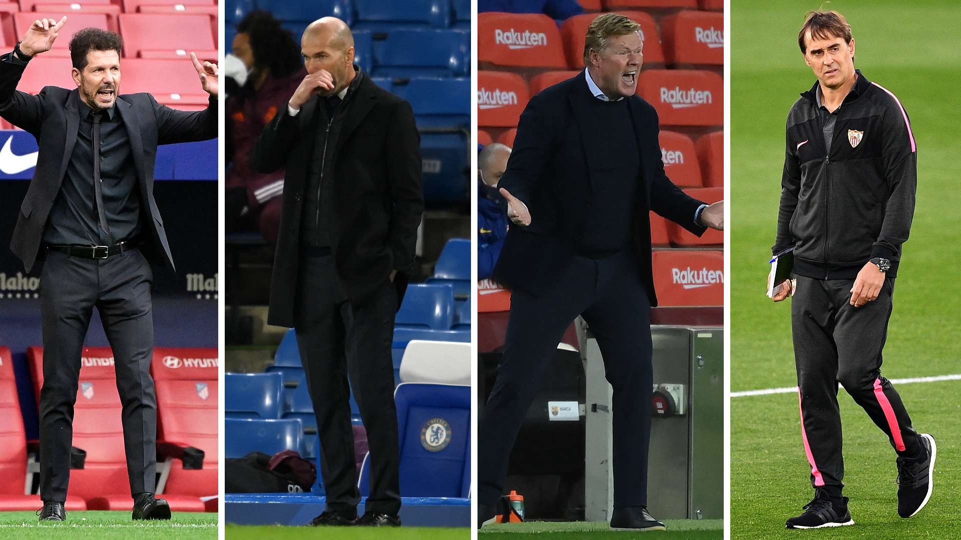 Koeman, Zidane, Lopetegui, Simeone