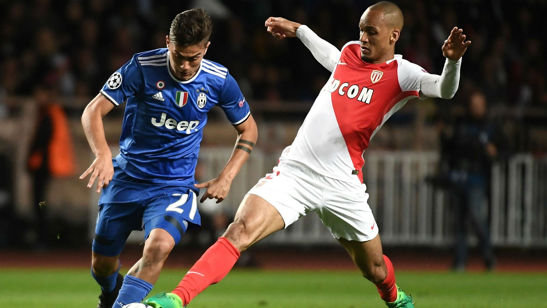 Dybala Fabinho Monaco Juventus Champions League 03052017