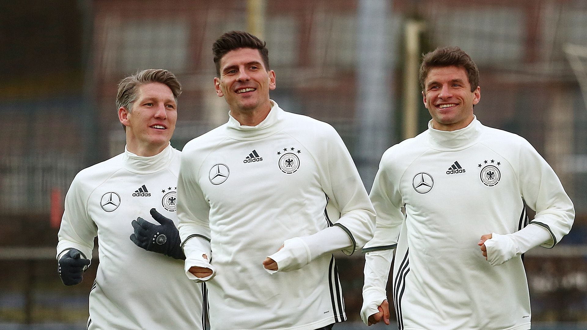 Mario Gomez Germany DFB-Team Thomas Müller Bastian Schweinsteiger 03232016