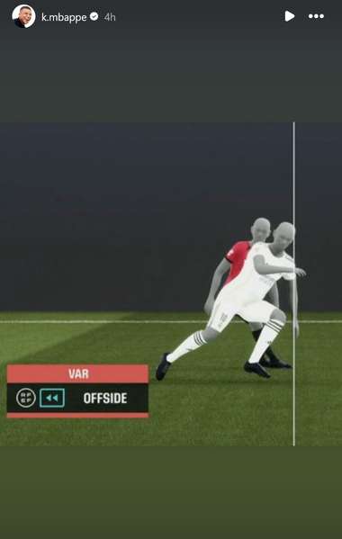 Kylian Mbappe Real Madrid Mallorca Offside