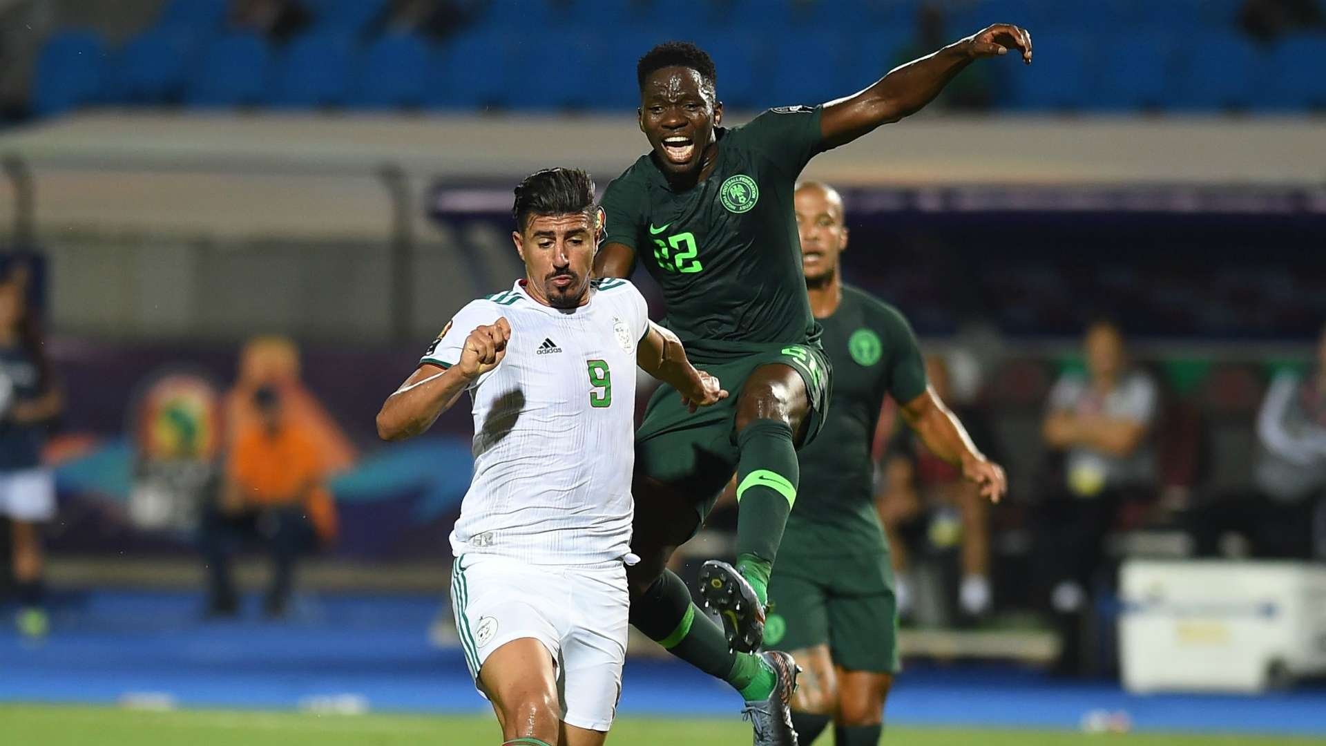 Kenneth Omeruo, Baghdad Bounedjah - Algeria vs Nigeria