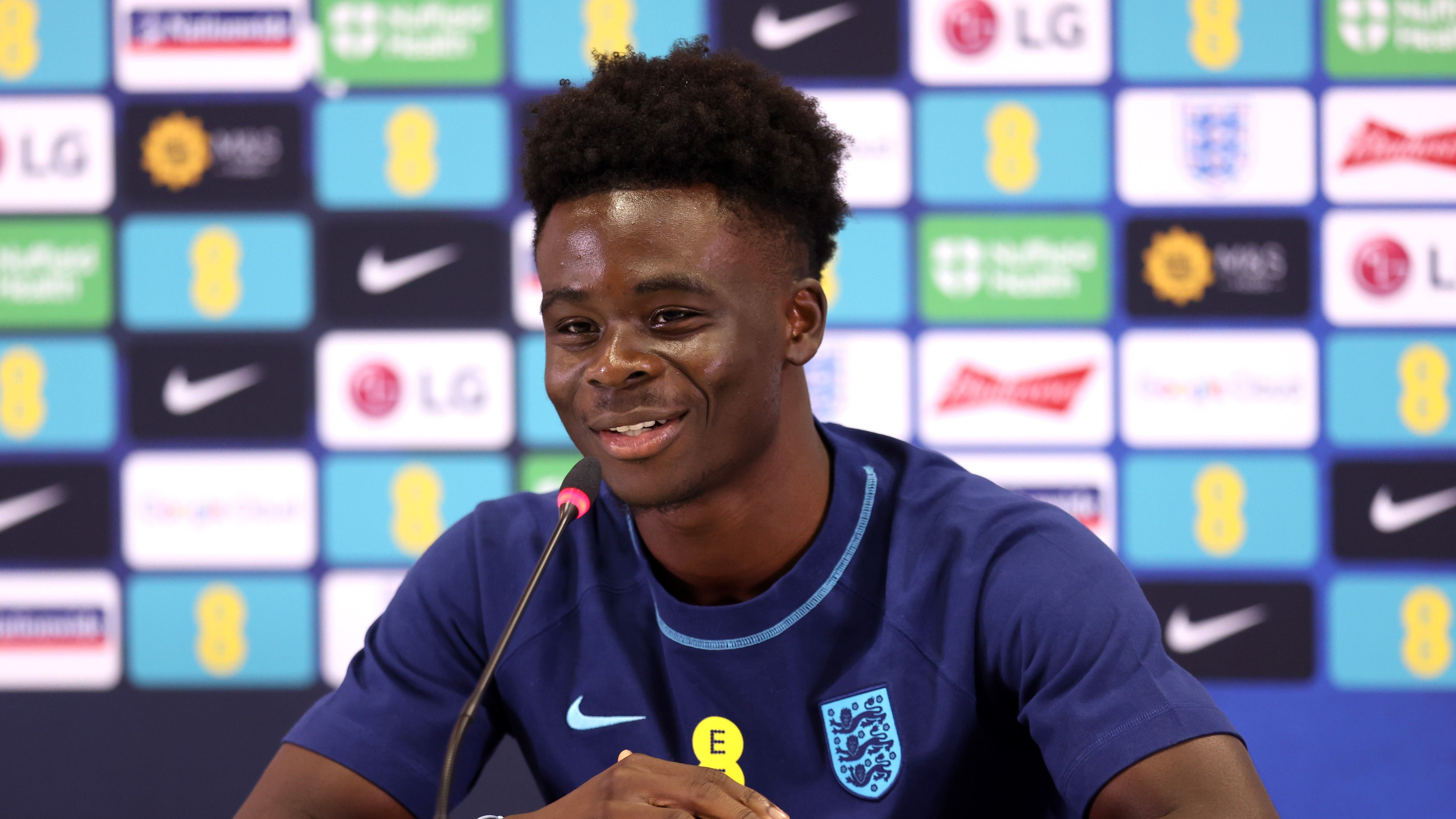 Bukayo Saka press conference