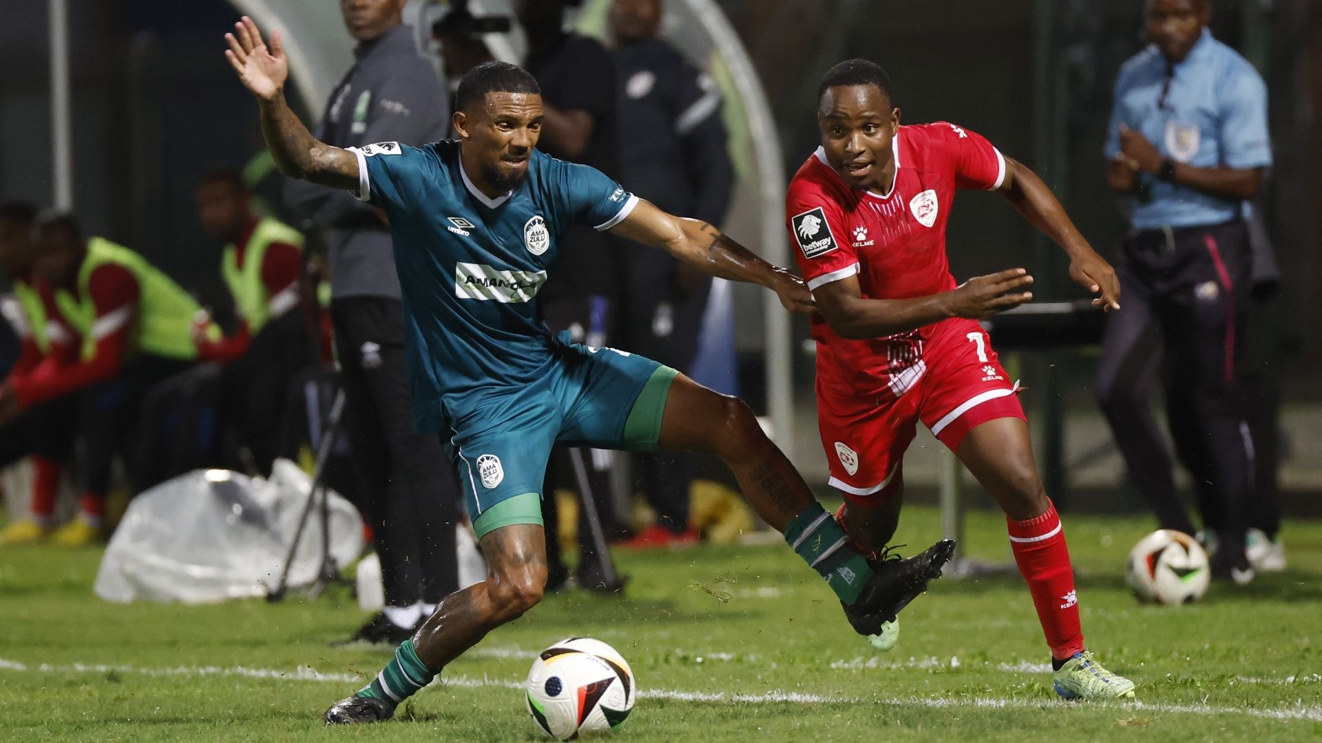 Keletso Makgalwa and Wayde Jooste, Sekhukhune United vs AmaZulu 