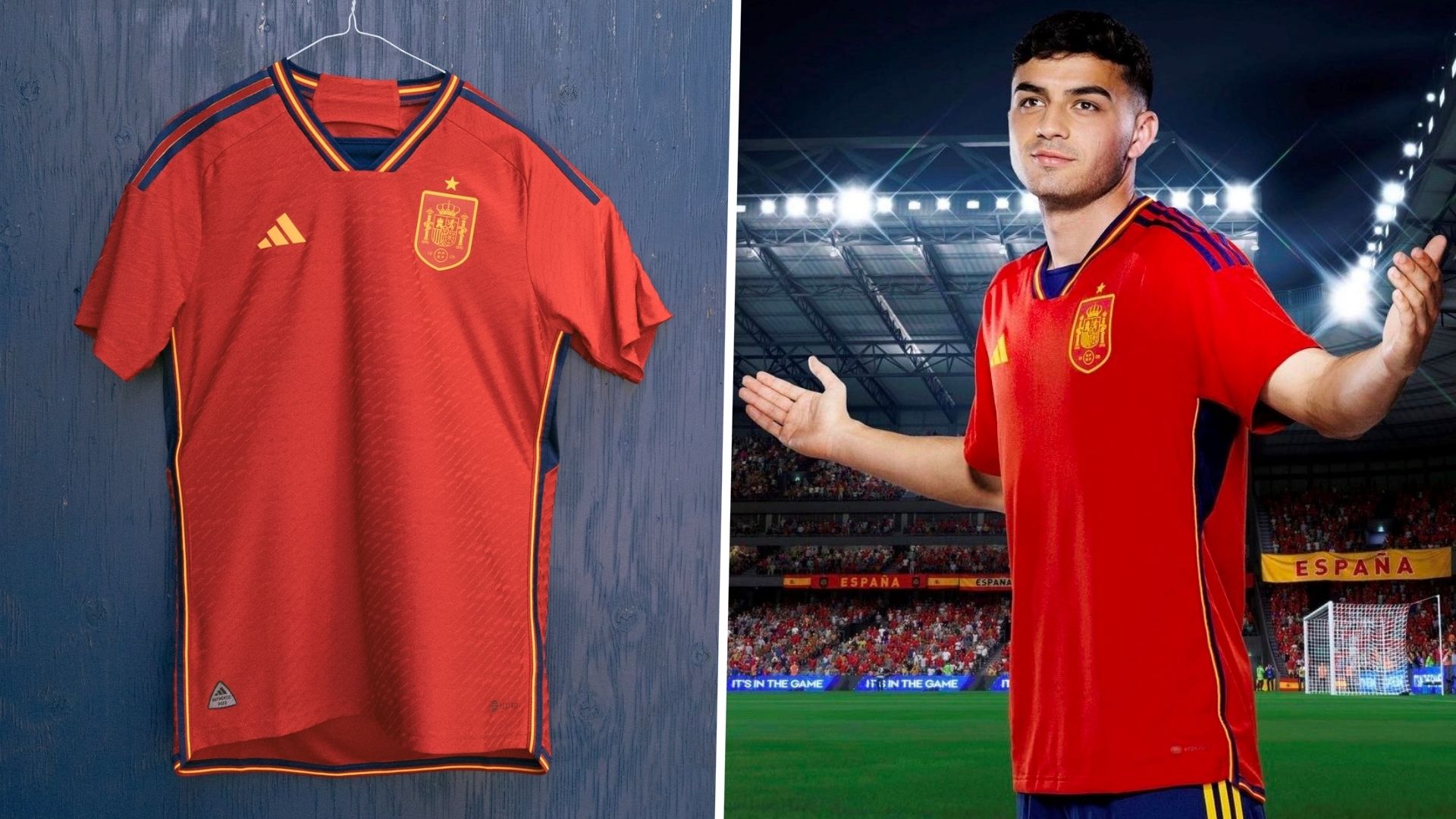Spain home kit World Cup 2022