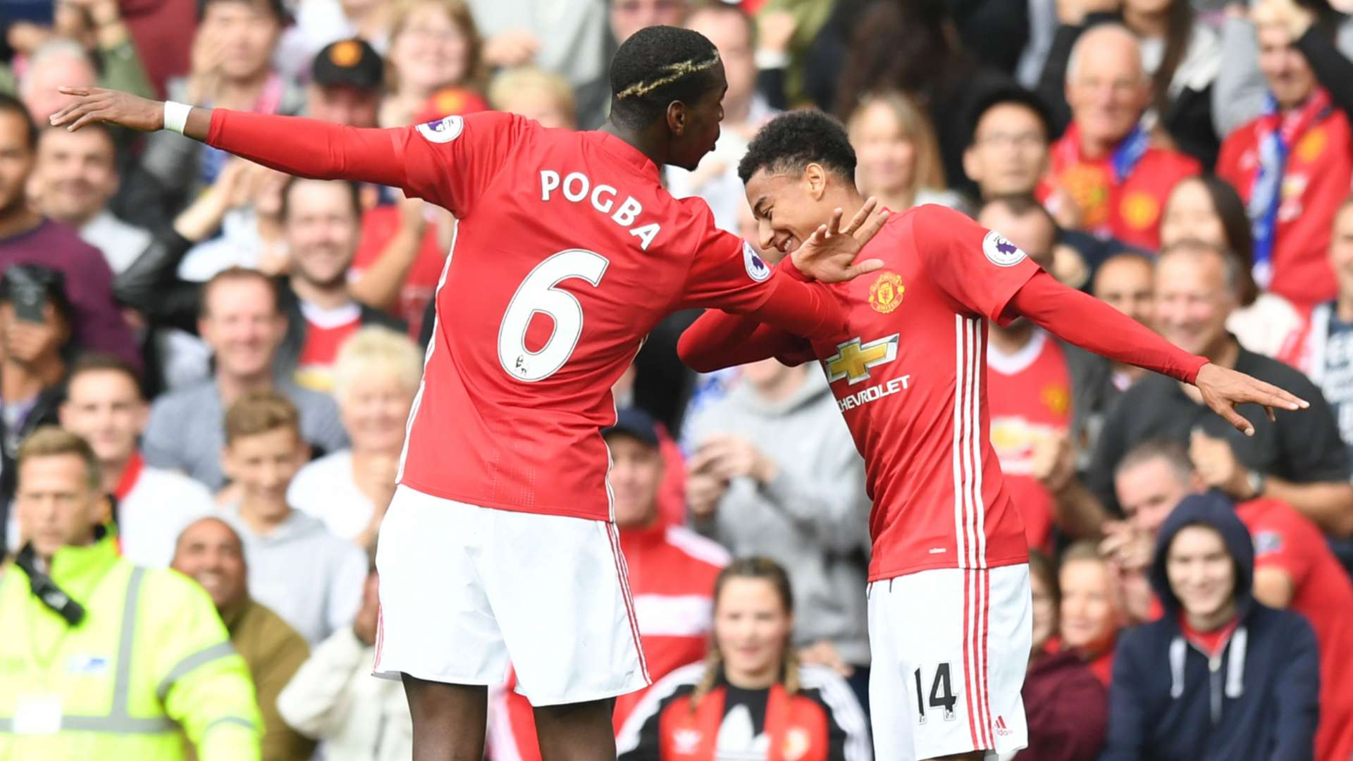 Paul Pogba Jesse Lingard Manchester United