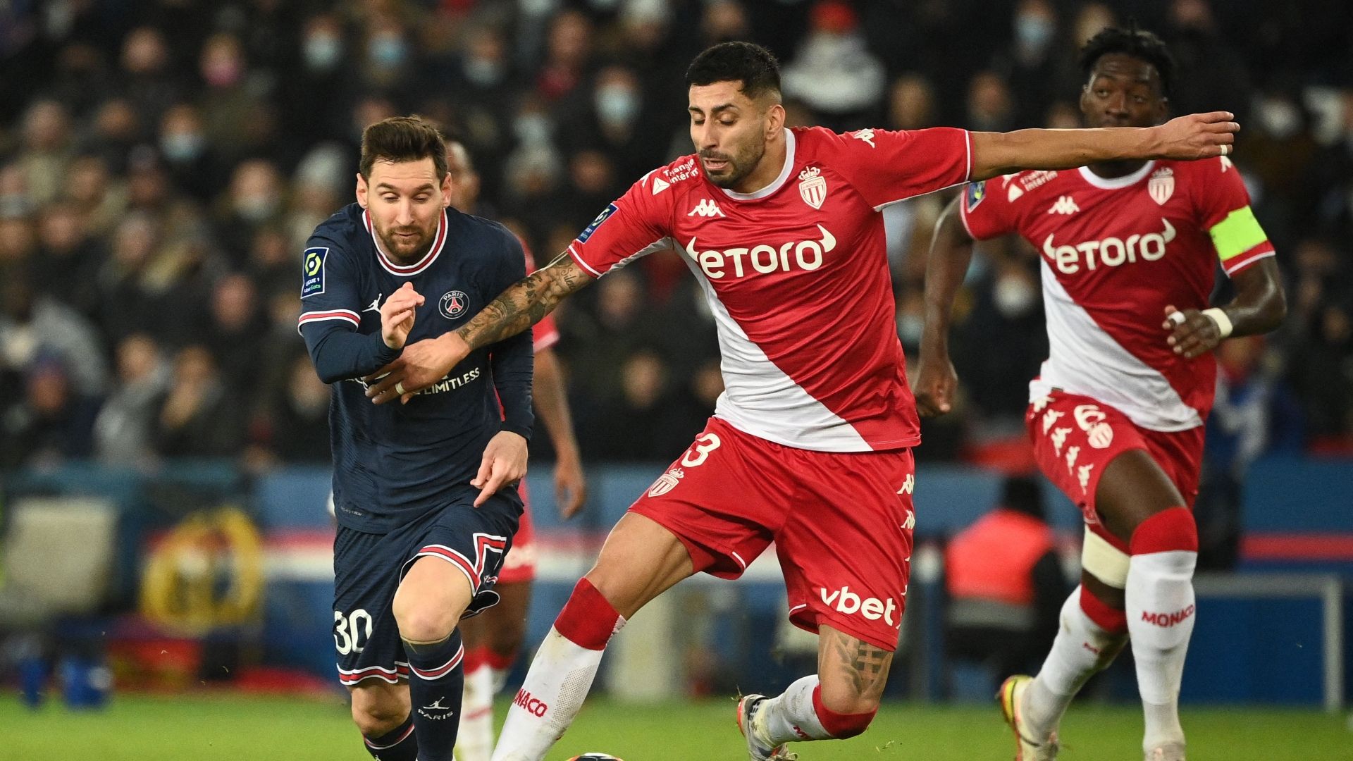 Guillermo Maripán Lionel Messi PSG Monaco