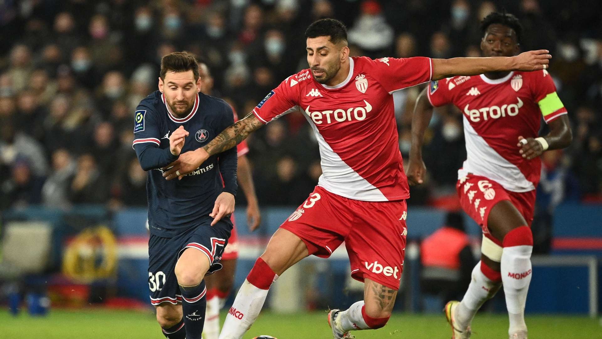 Guillermo Maripán Lionel Messi PSG Monaco