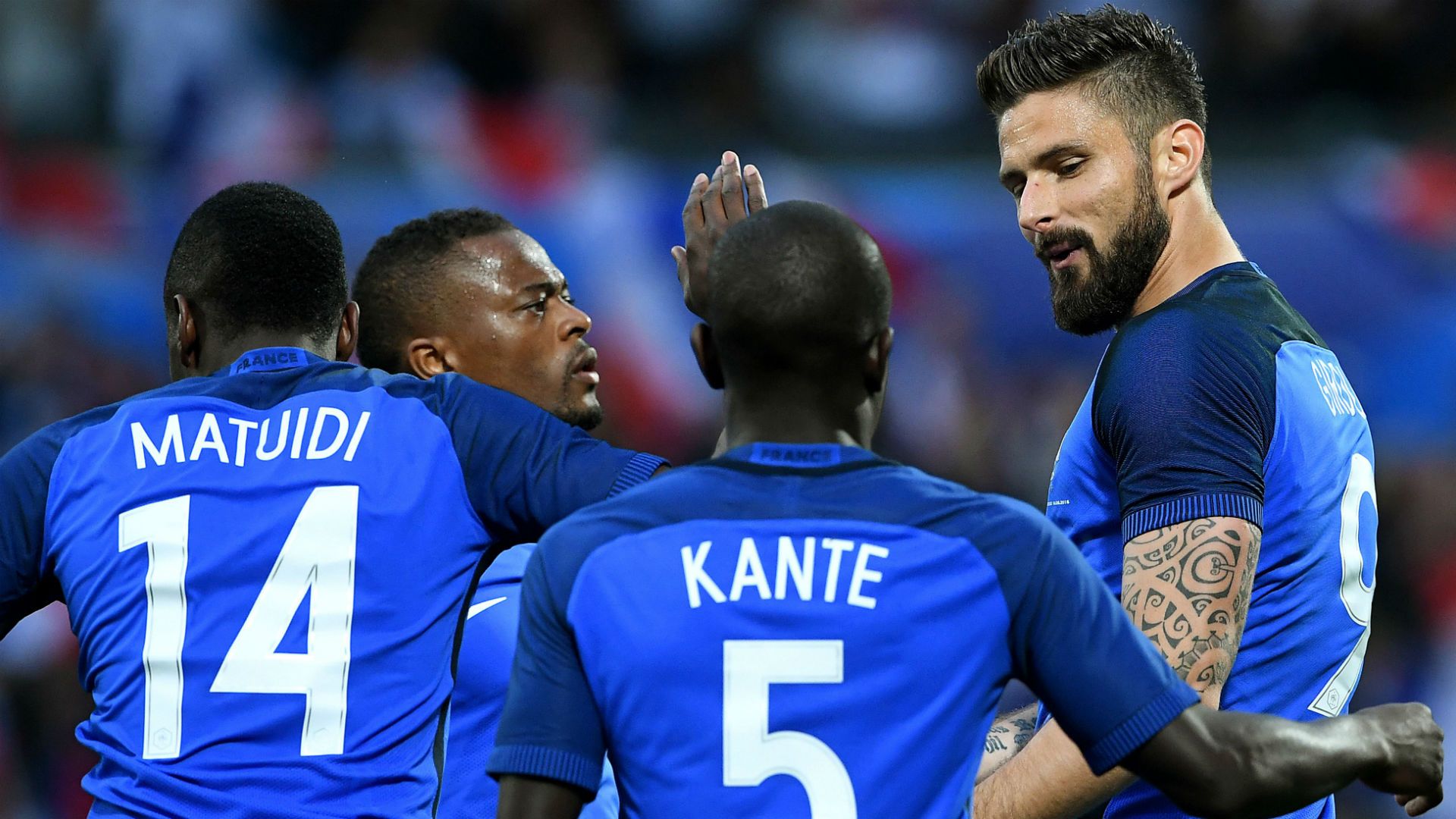 Olivier Giroud Patrice Evra France Scotland Friendly 04062016