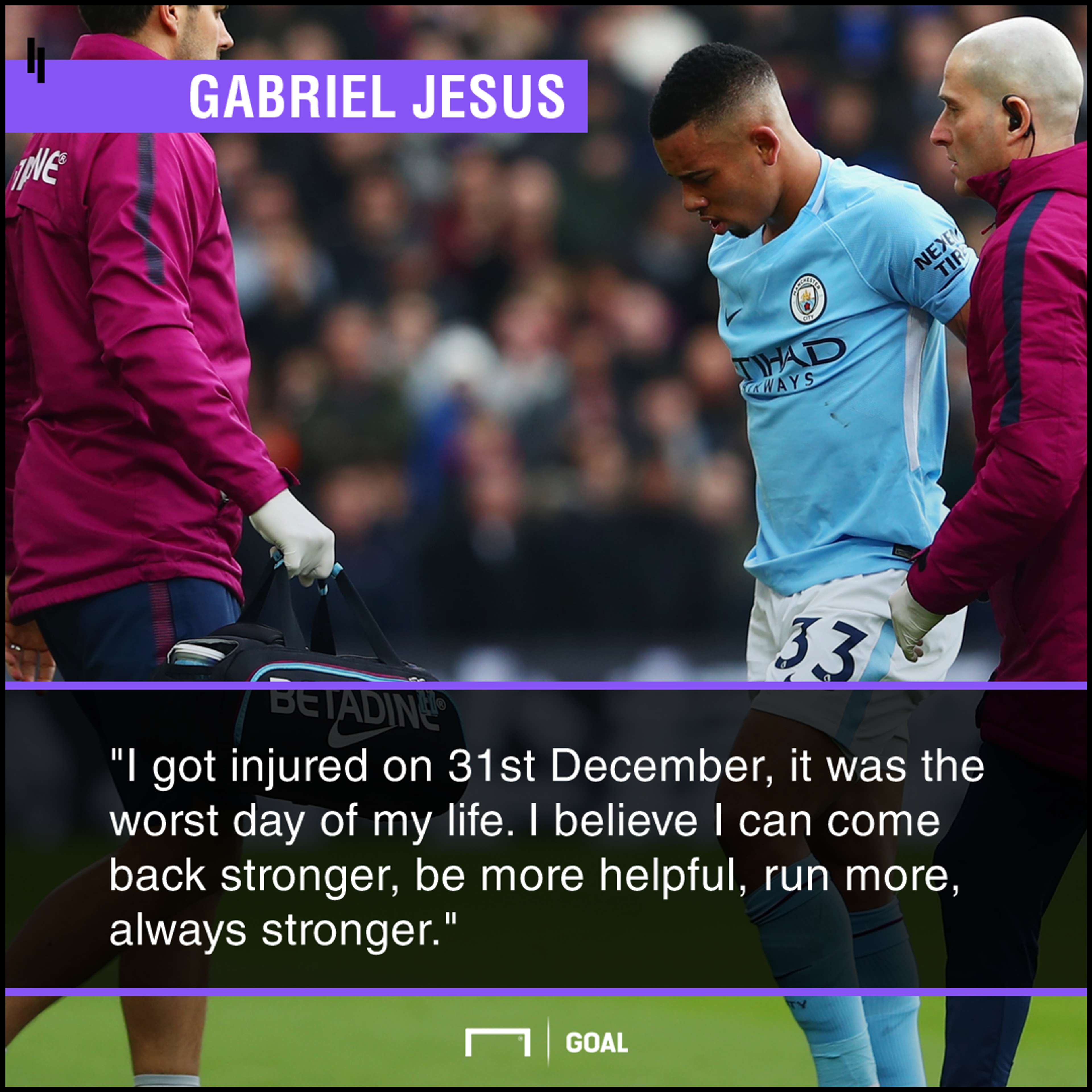 Gabriel Jesus injury come back stronger