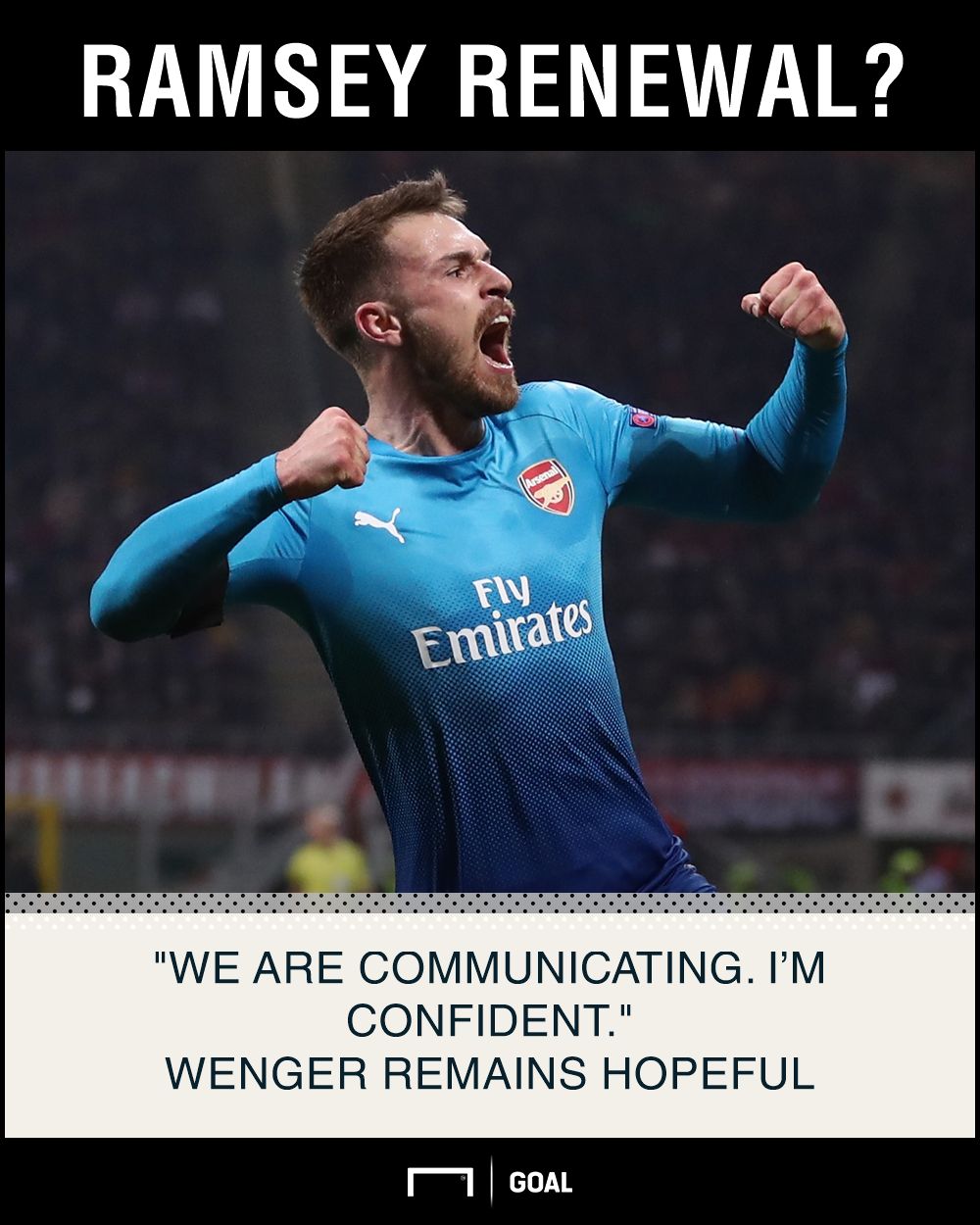 Aaron Ramsey renewal Arsene Wenger confident