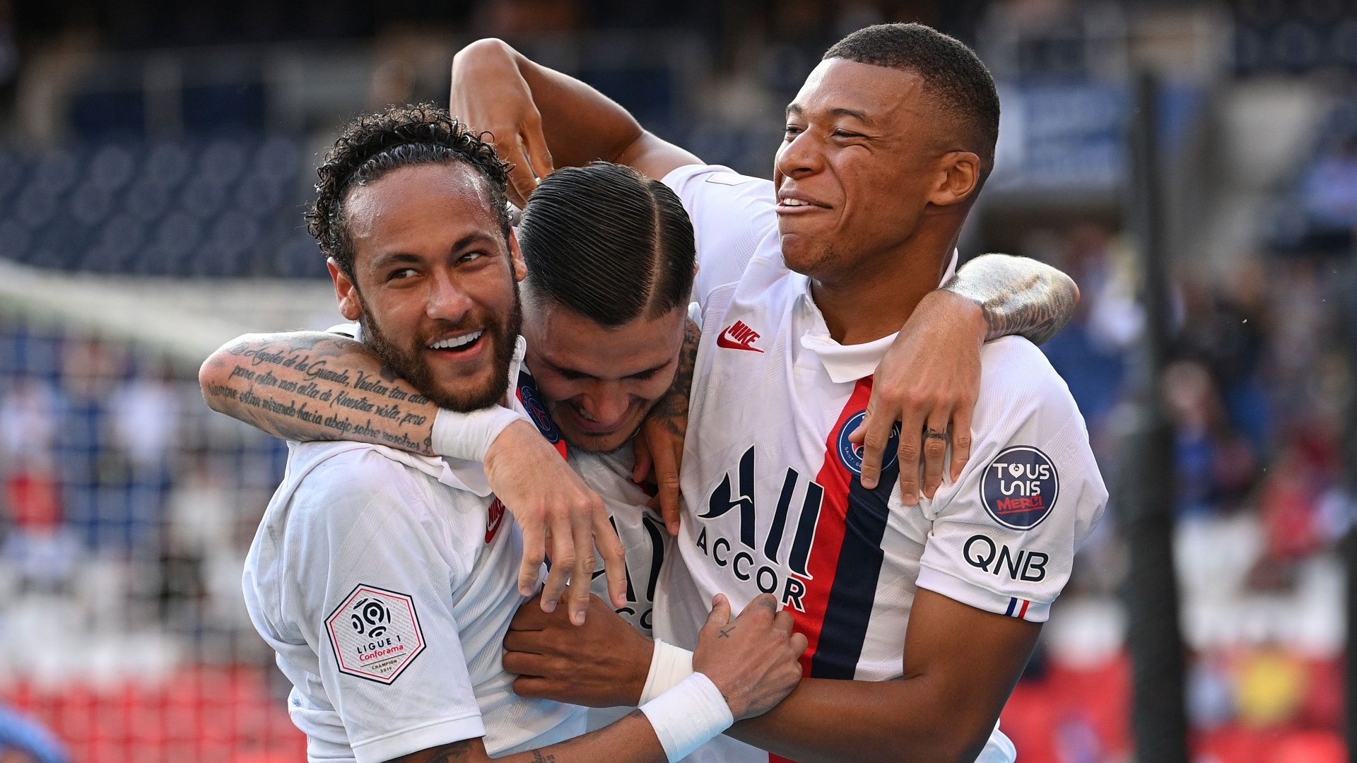 Neymar Mauro Icardi Kylian Mbappe PSG 2019-20