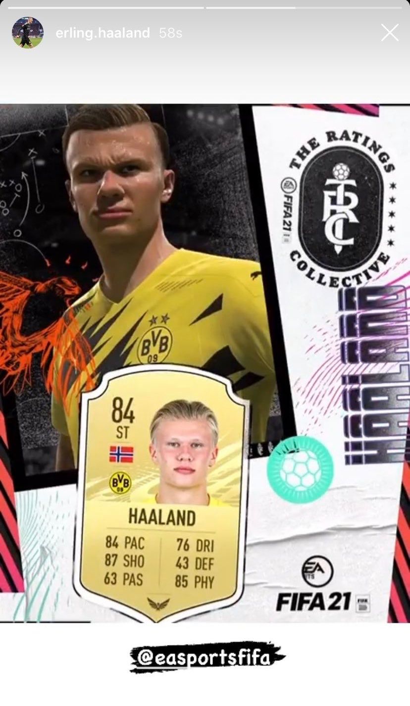 Erling Haaland Rating FIFA 21