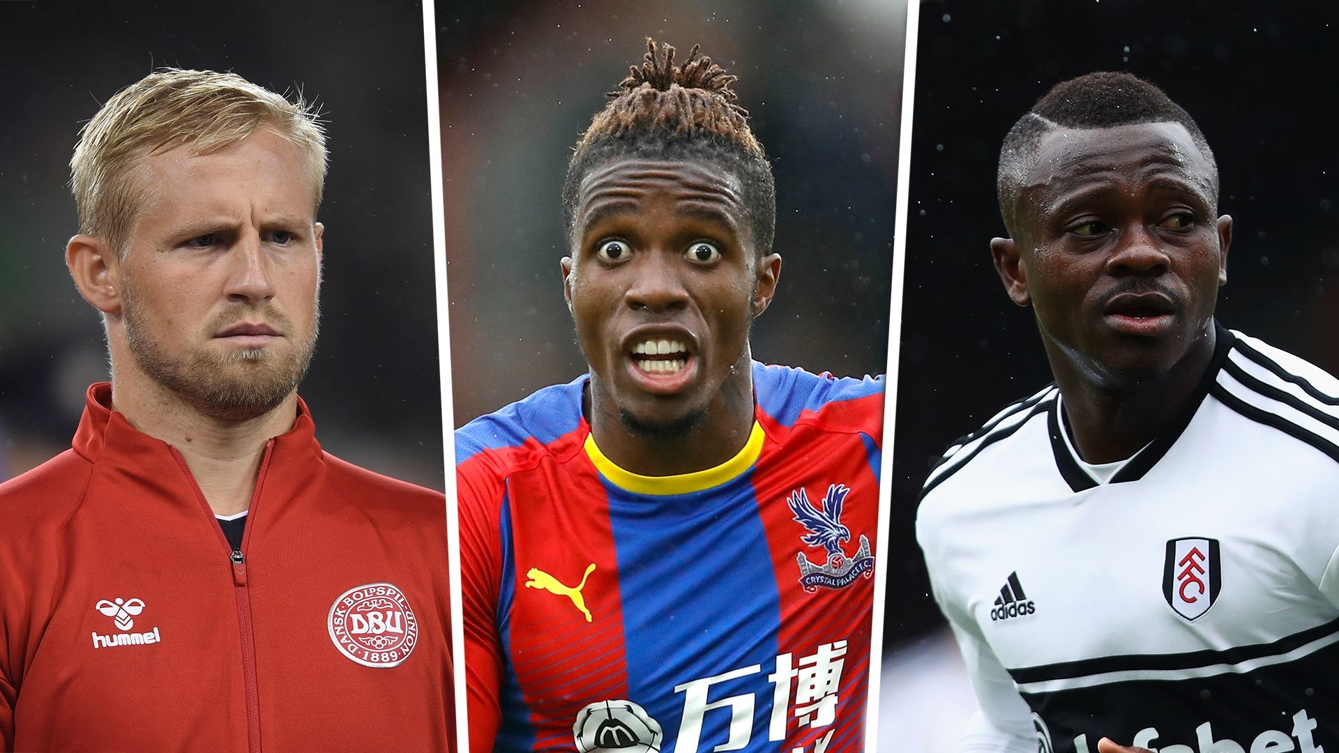 Kasper Schmeichel Wilfried Zaha Jean Michael Seri GFX