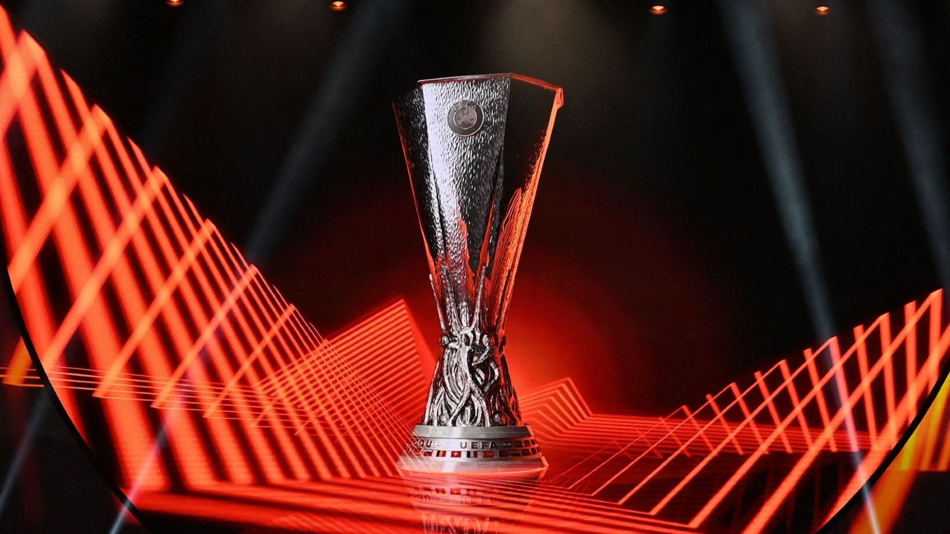 UEFA Managing Director of Communications Pedro Pinto and German TV host Laura Wontorra