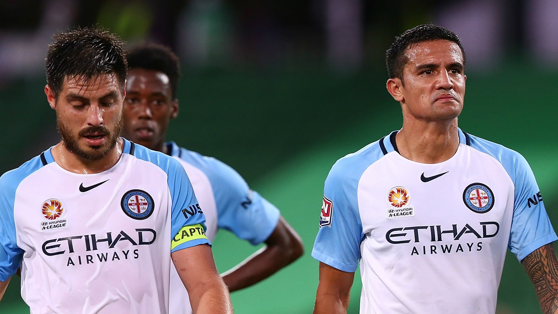 Bruno Fornaroli Tim Cahill Perth Glory v Melbourne City A-League 16042017