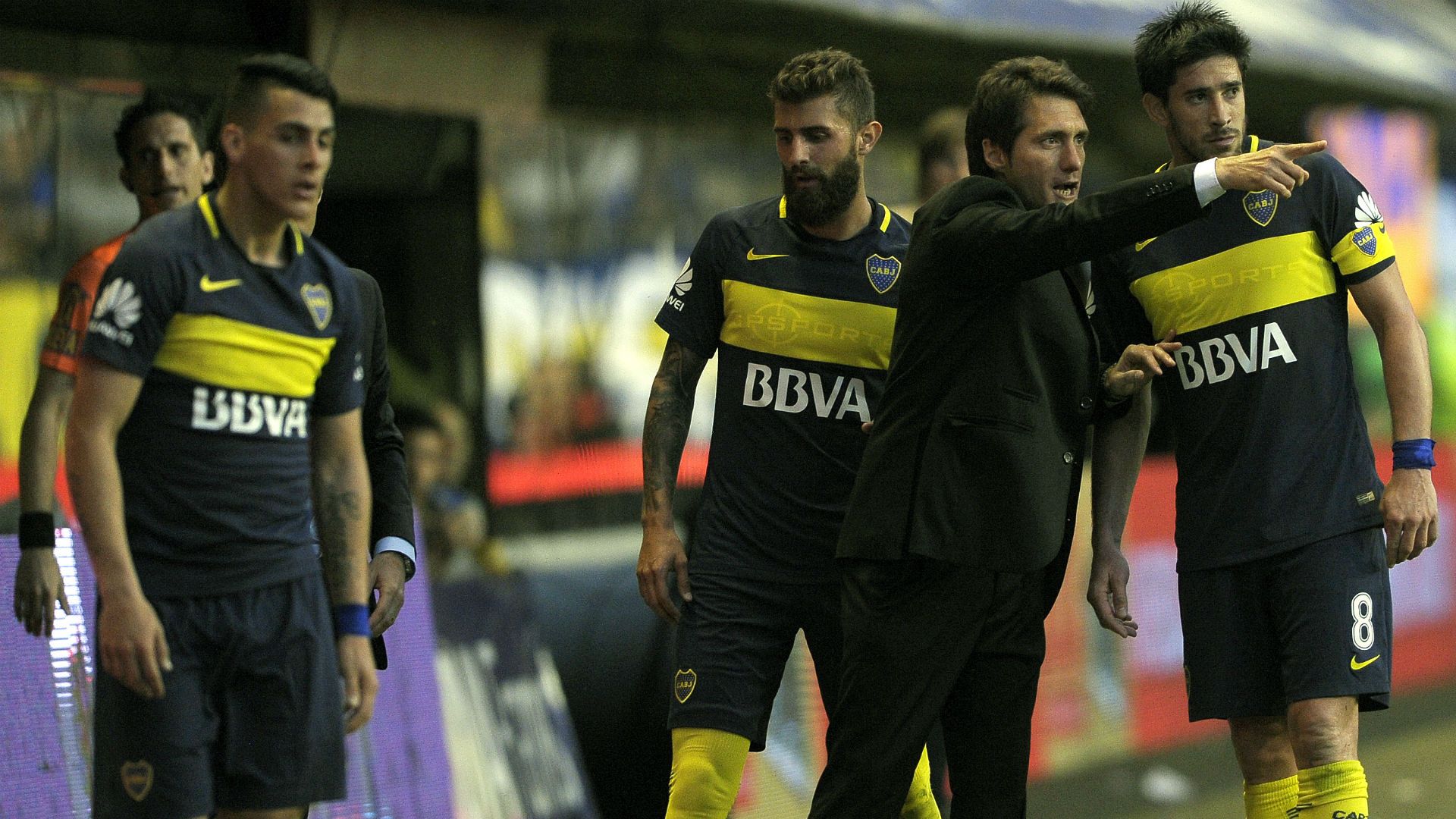 Gino Peruzzi - Guillermo Barros Schelotto - Pablo Perez - Boca Belgrano