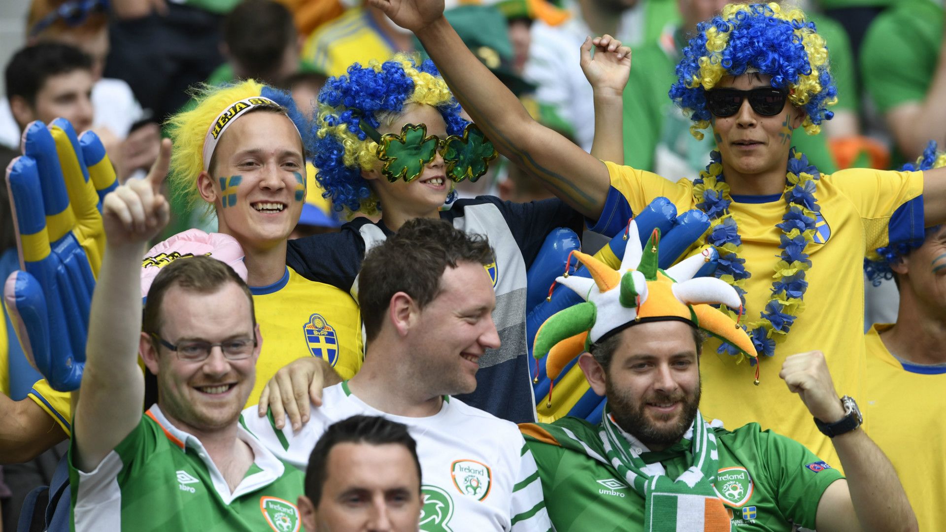 Sweden & Ireland fans Euro 2016