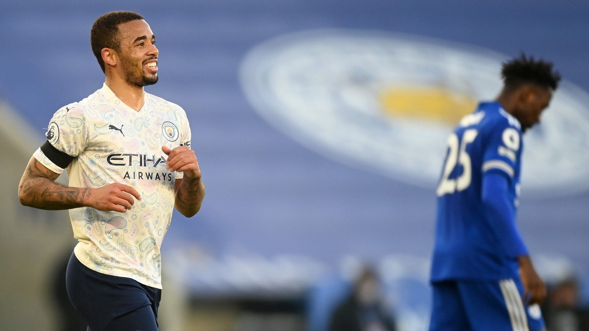 Gabriel Jesus Leicester vs Man City Premier League 2020-21