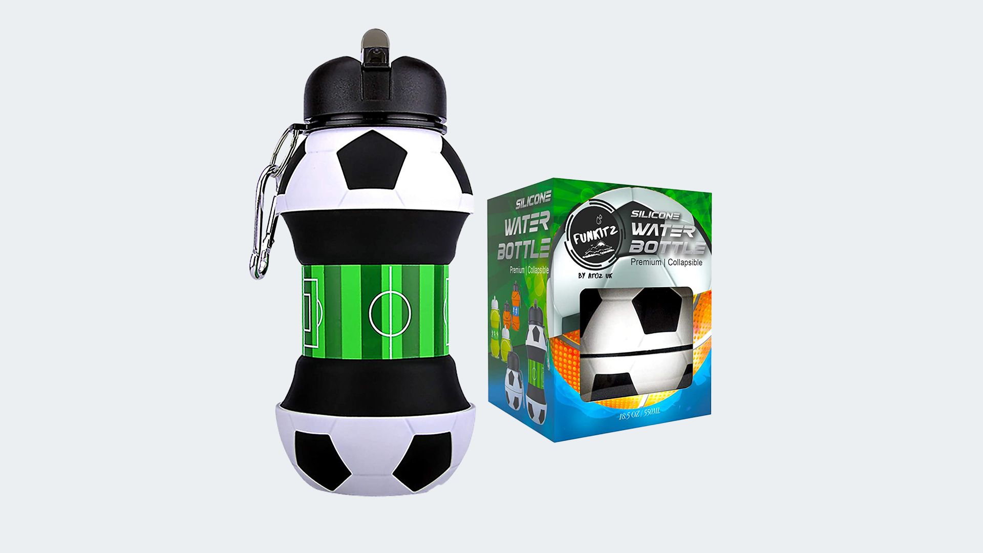 Collapsible Football Water Bottle 