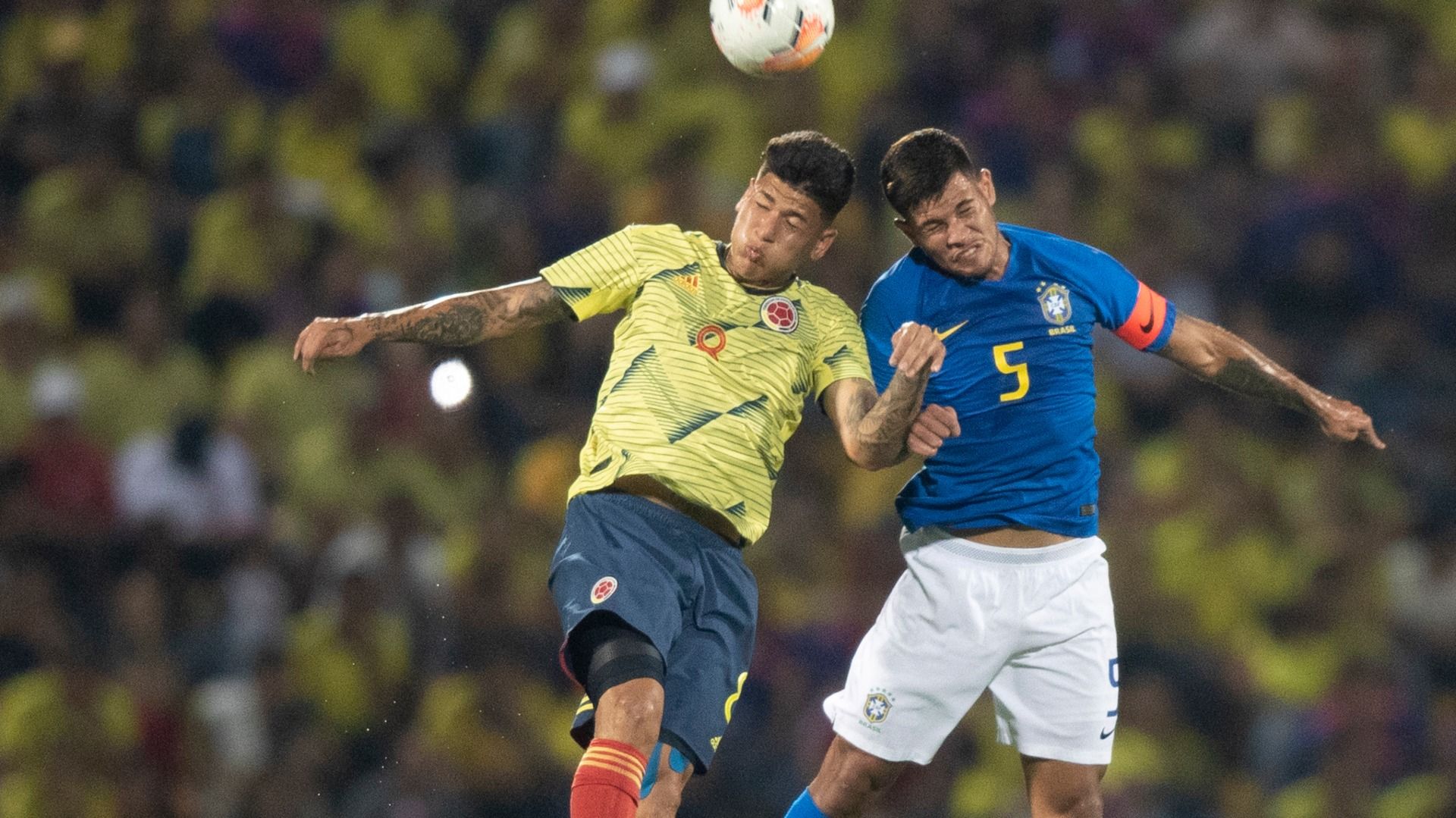 Bruno Guimarães Brasil sub-23 Colômbia Pré-Olímpico 03 02 2020
