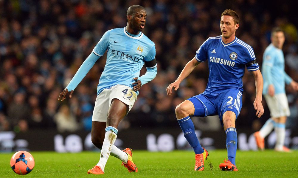 Yaya Toure Nemanja Matic Manchester City Chelsea Premier League 02152014