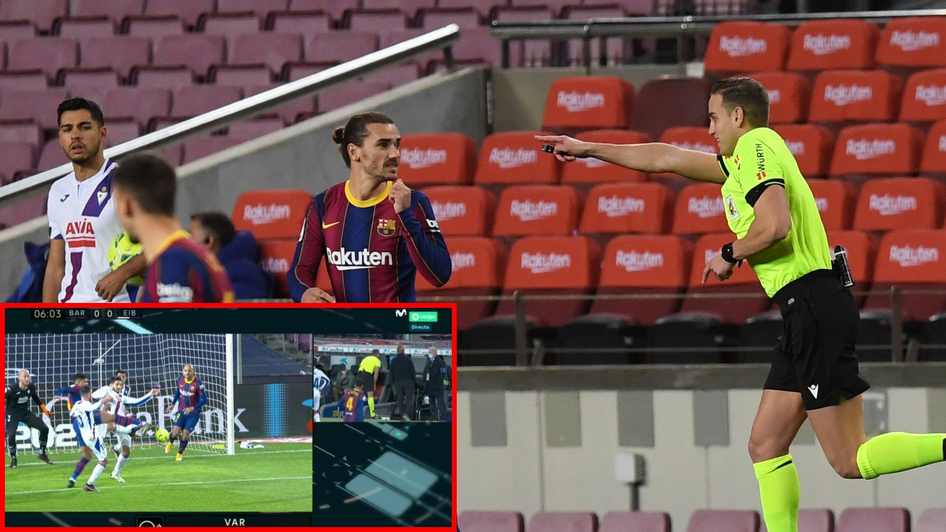 Barcelona vs. Eibar, penalti pitado