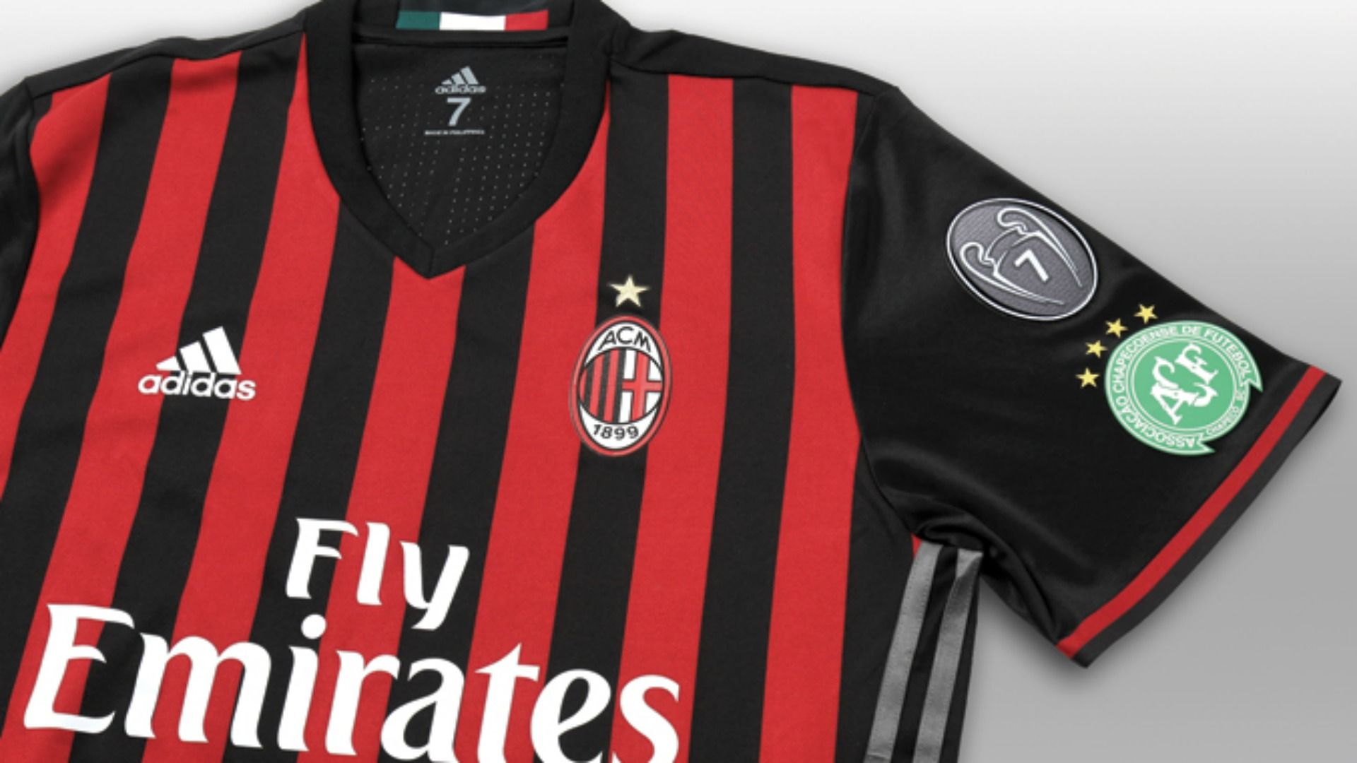 Milan shirt with Chapecoense logo