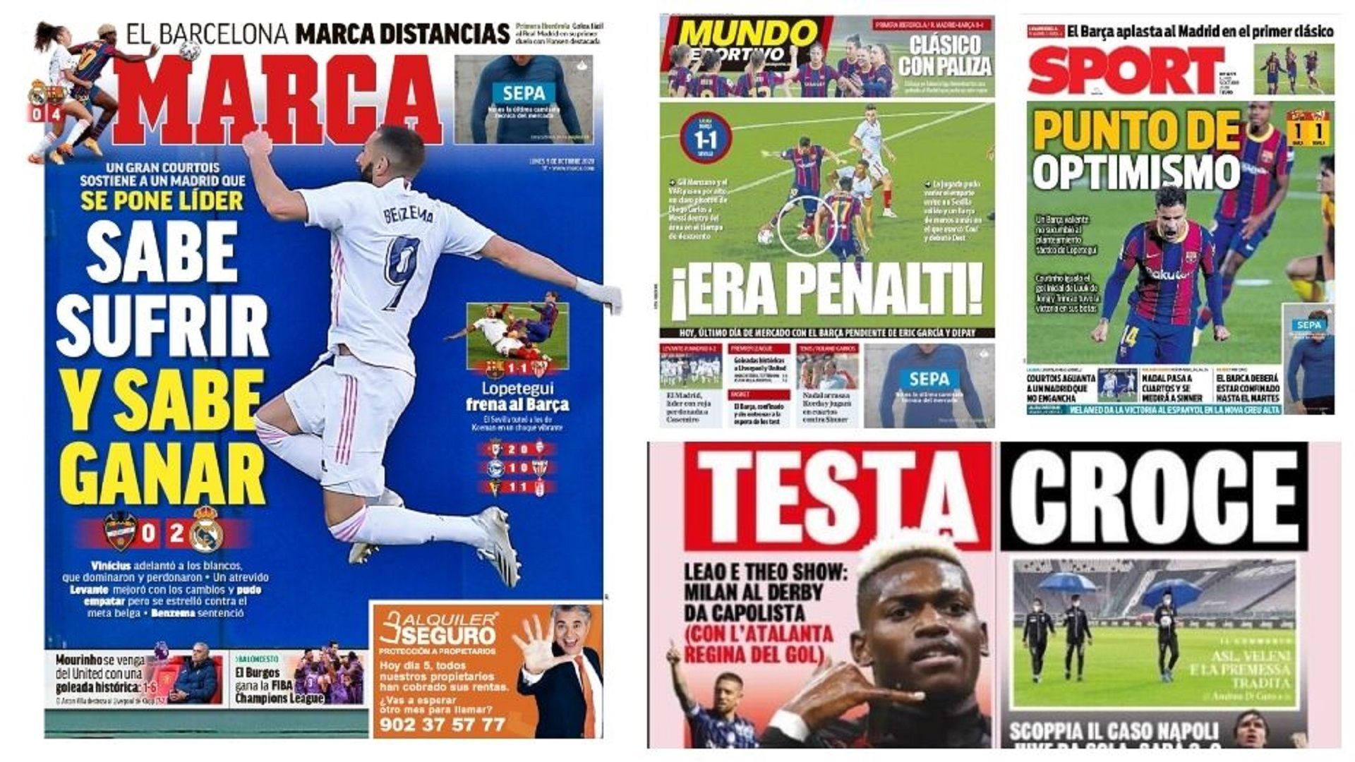 5 October newspapers