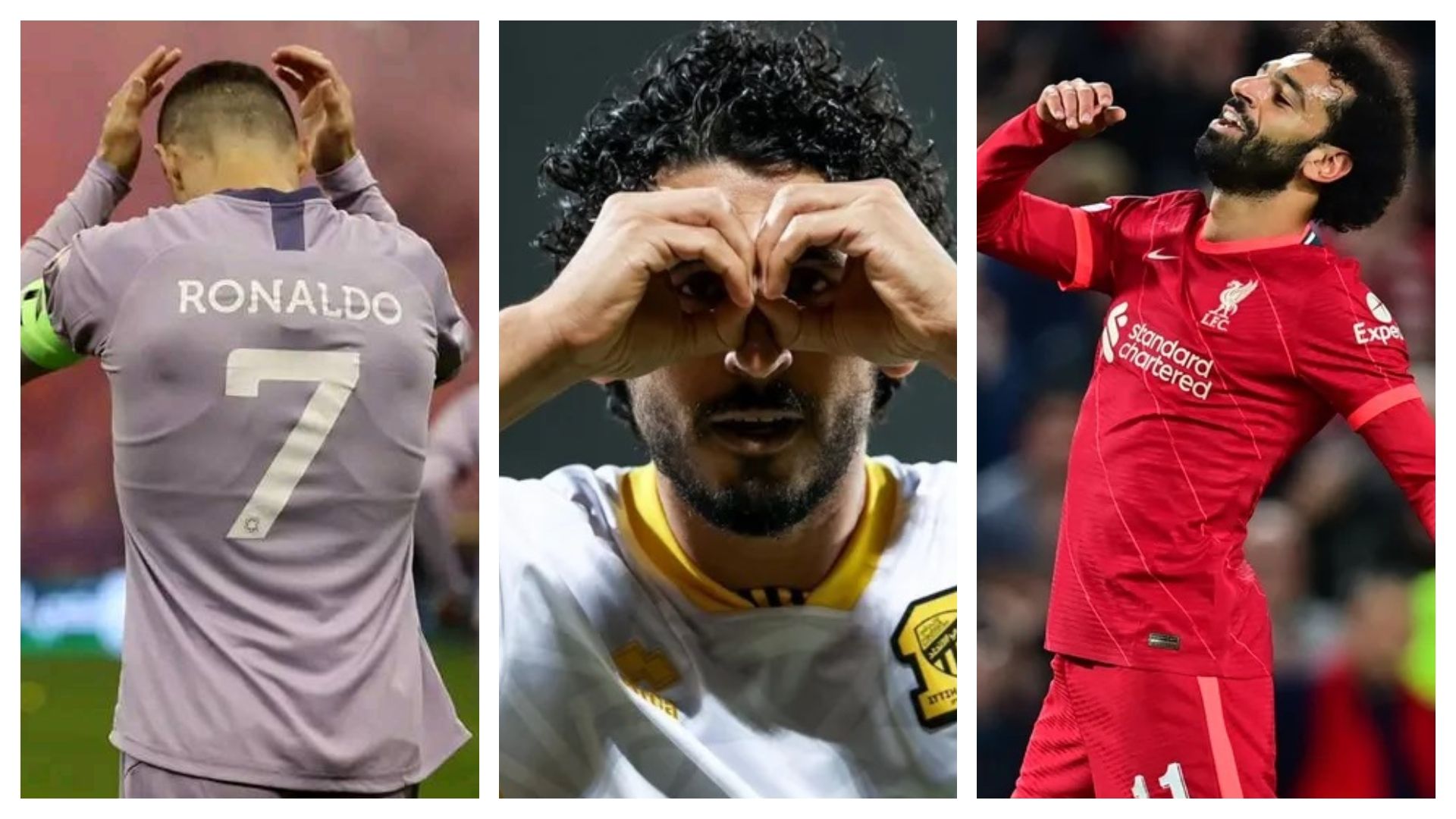 mohamed salah - ahmed hegazy - cristiano ronaldo