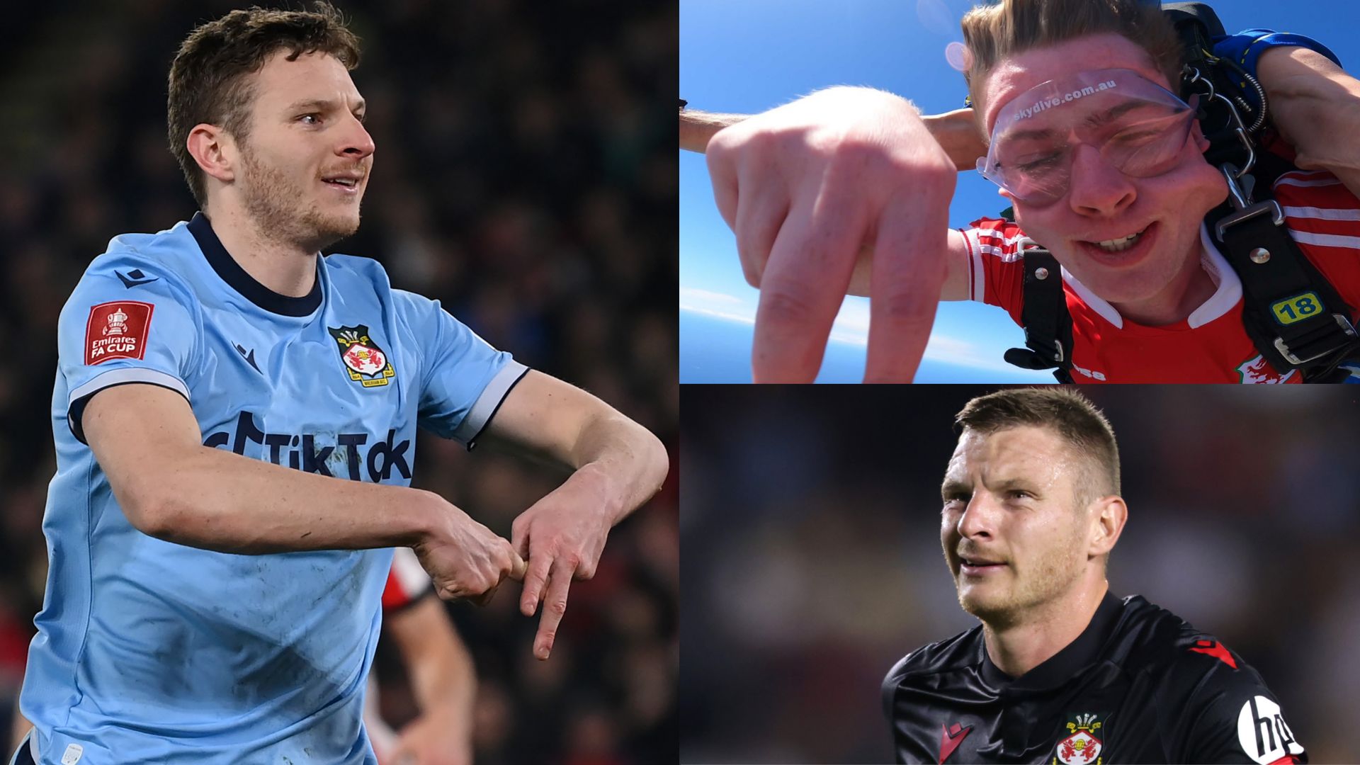 Paul Mullin fan celebration sky dive