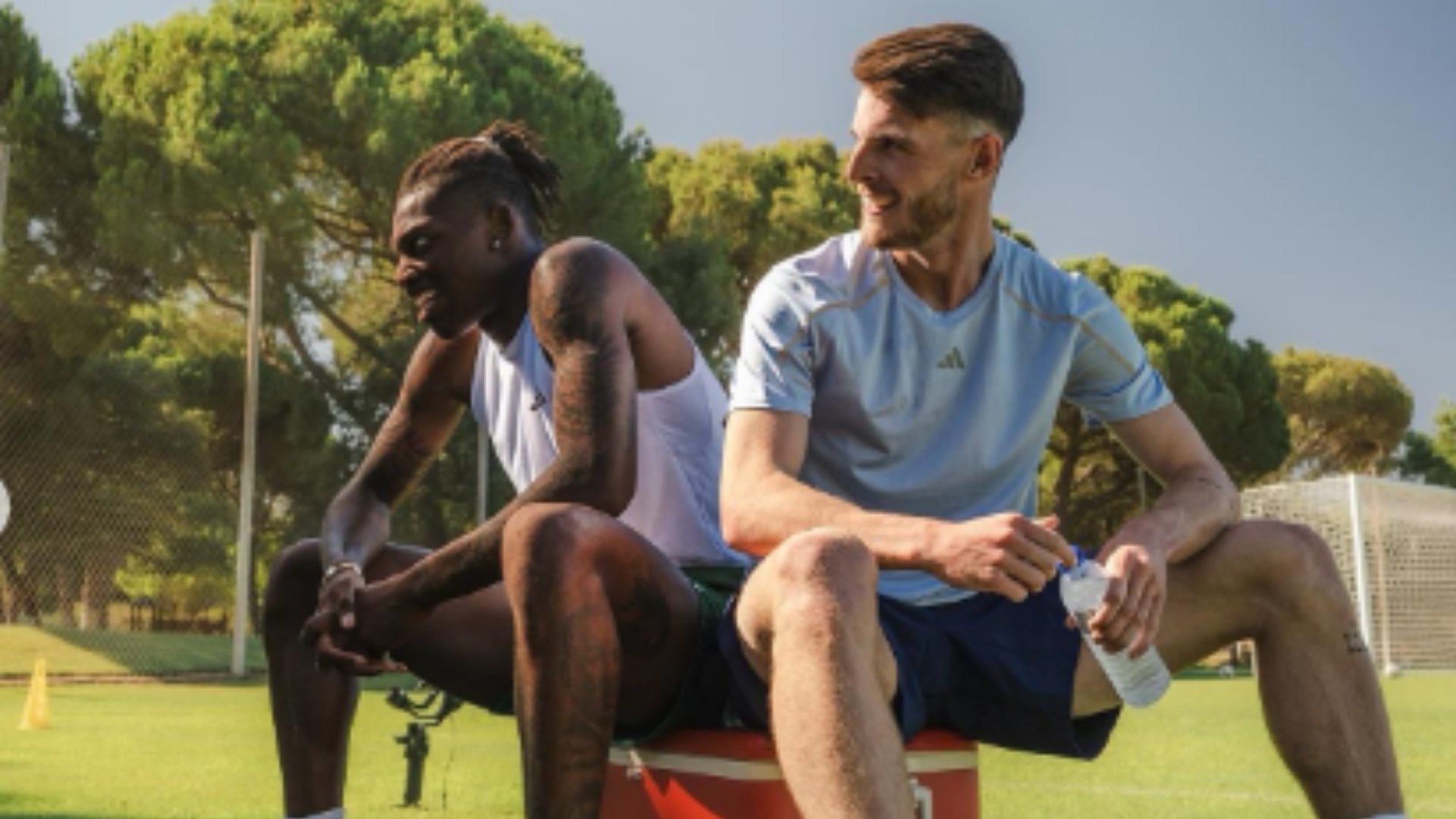 Declan Rice Raphael Leao training