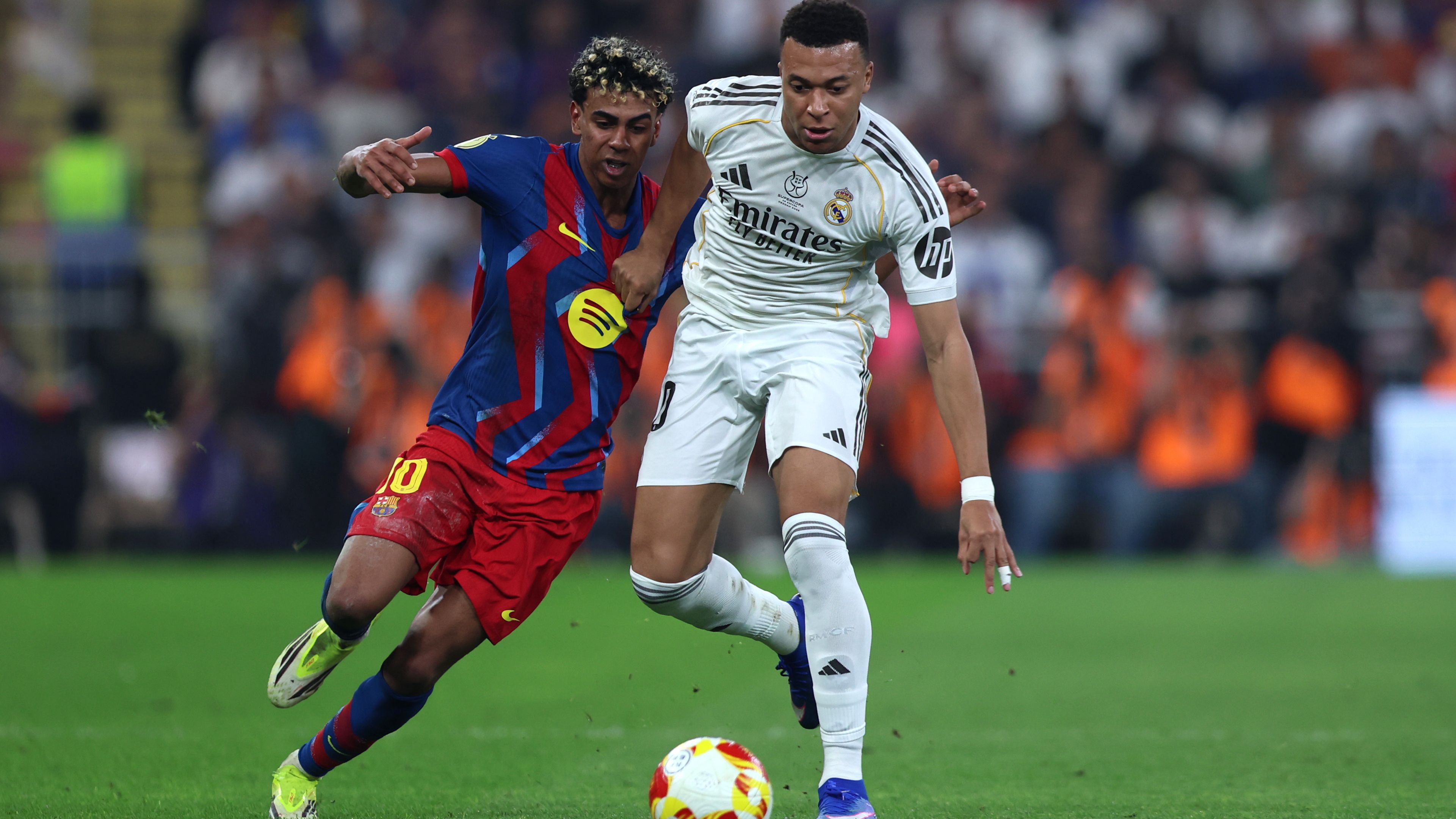 el clasico Kylian Mbappe  Lamine Yamal 