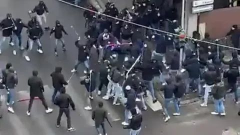 Bologna és Como szurkolók