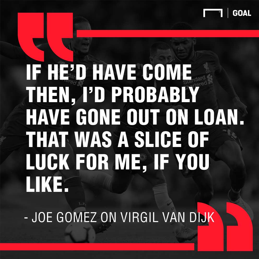 Joe Gomez on Virgil van Dik 2019
