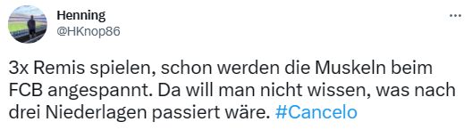 Netzreaktionen Cancelo Bayern