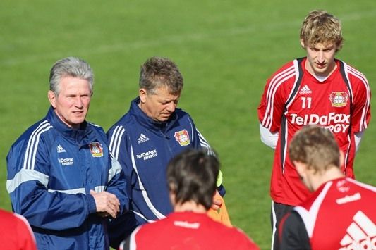 Jupp Heynckes als Trainer von Bayer Leverkusen