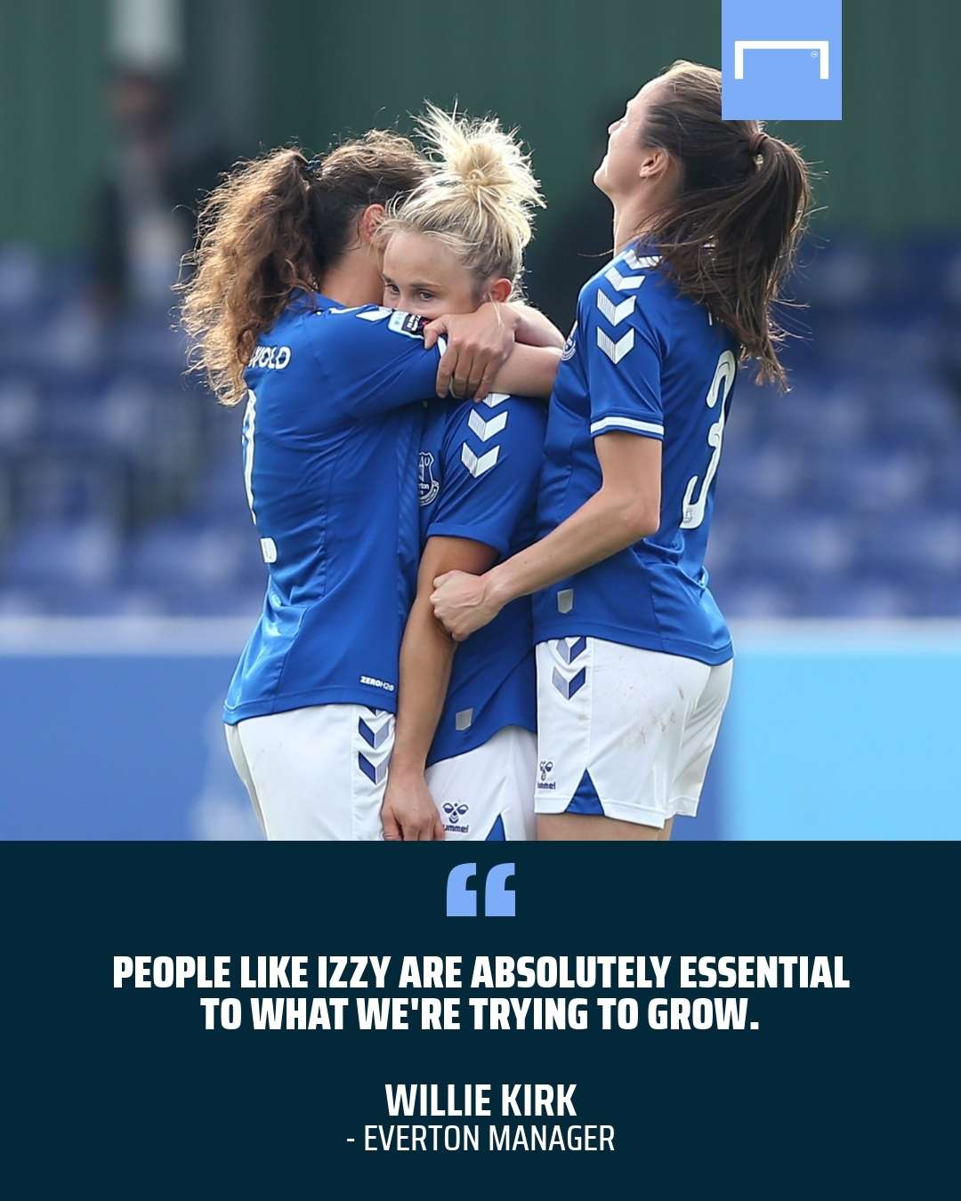 Izzy Christiansen Everton Willie Kirk PS quote 4:5